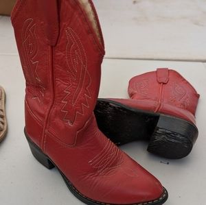 Toddler red cowgirl boots